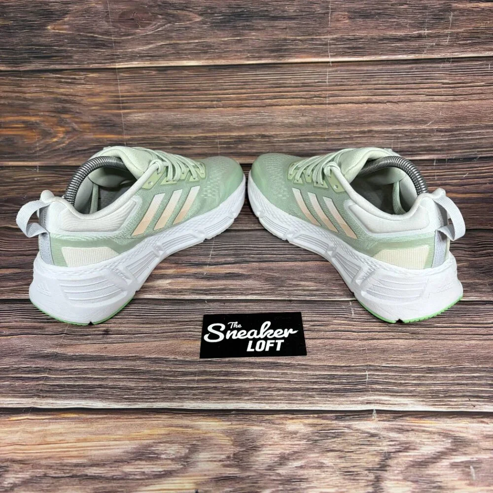 Adidas Questar Women's Athletic Running Shoes Light Green White Size 8‎